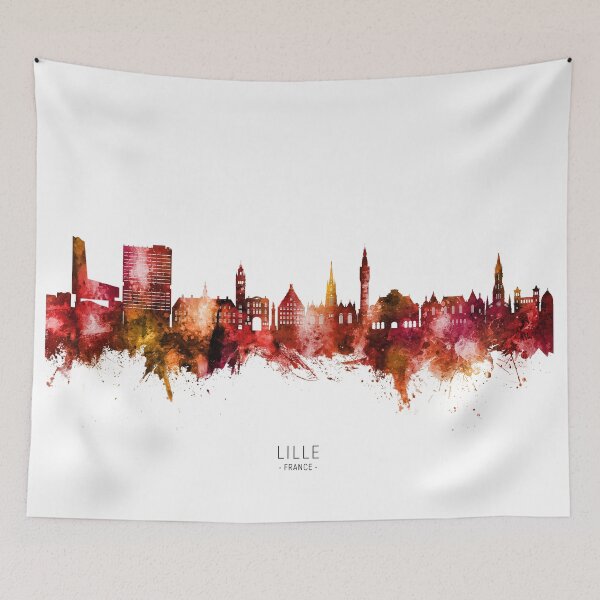Item preview, Lille France Skyline designed and sold by ArtPrints.