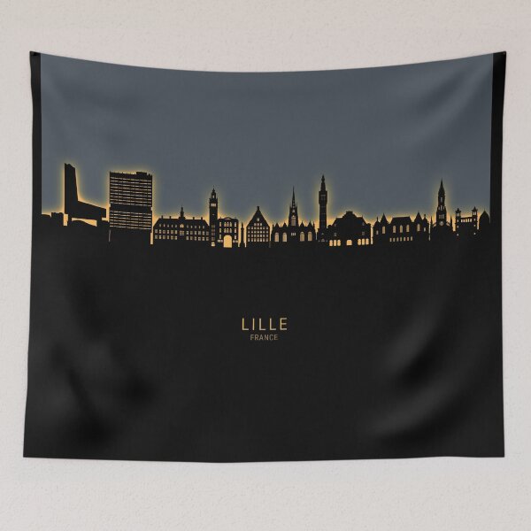 Item preview, Lille France Skyline designed and sold by ArtPrints.