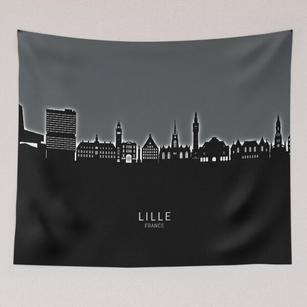 Item preview, Lille France Skyline designed and sold by ArtPrints.