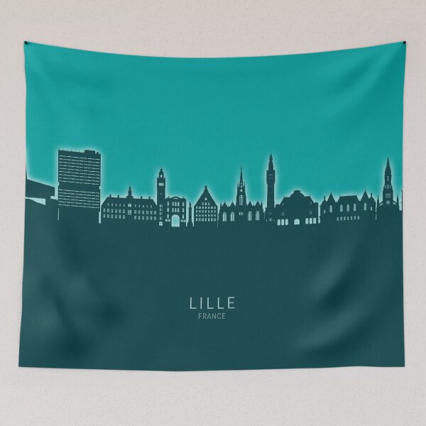 Item preview, Lille France Skyline designed and sold by ArtPrints.