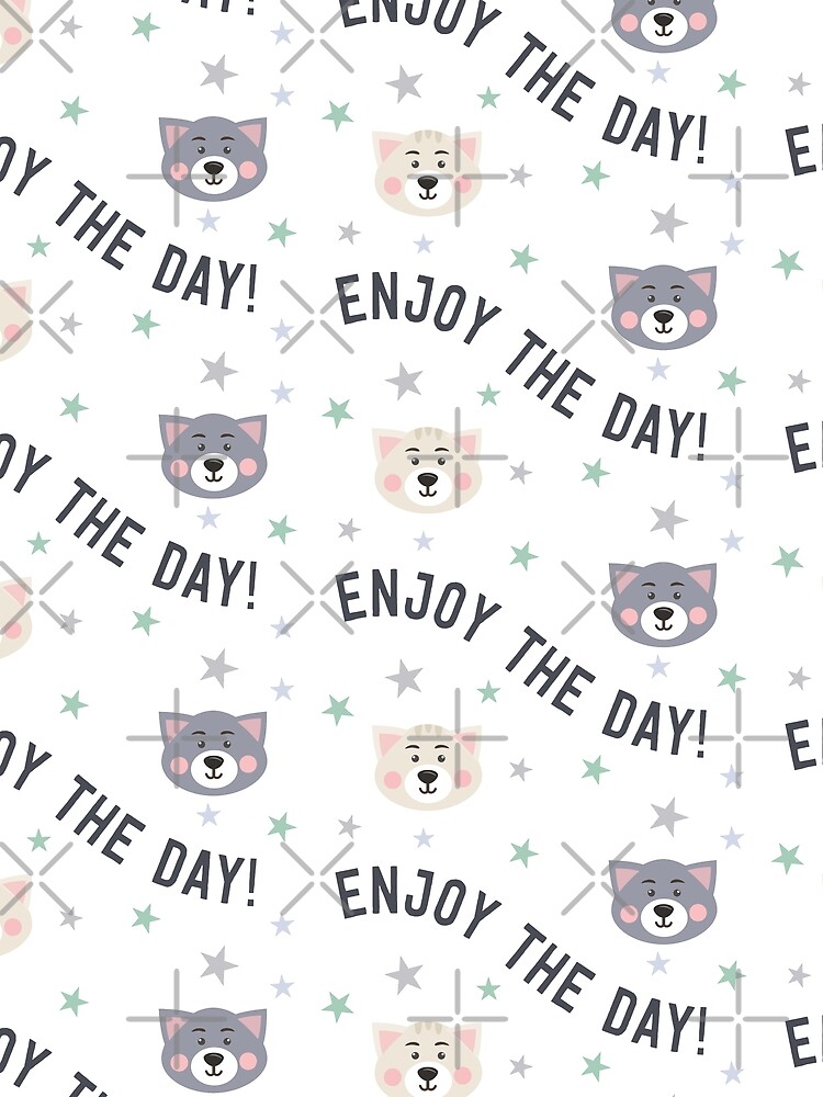 Thumbnail 5 of 5, Graphic T-Shirt, Cats and text pattern. designed and sold by Victoria Riabov.