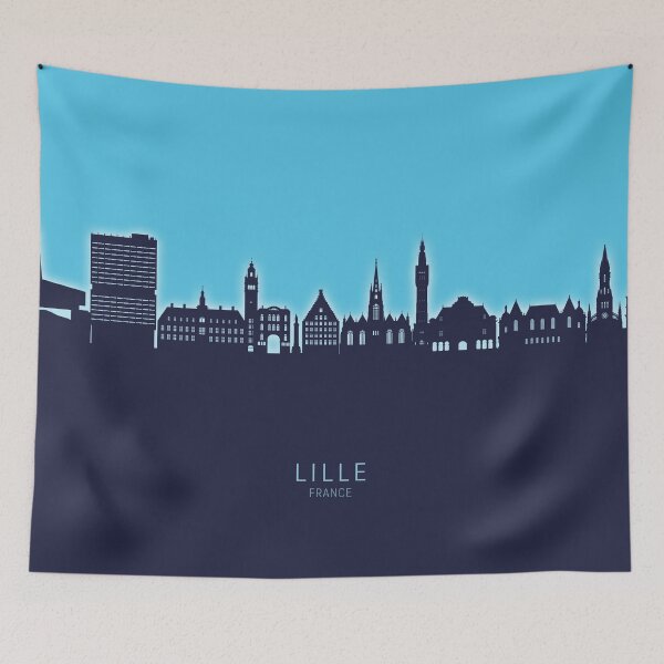 Item preview, Lille France Skyline designed and sold by ArtPrints.