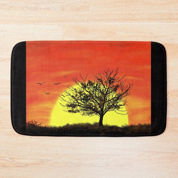 Item preview, Sunset Fields orange tree and birds silhouette  designed and sold by expresivedesign.