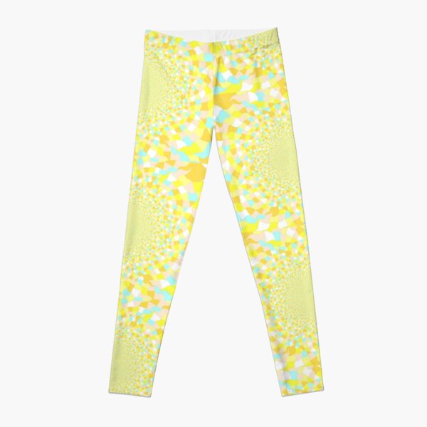 Blue Gold Jewel BeDazzle Decorative Design Leggings