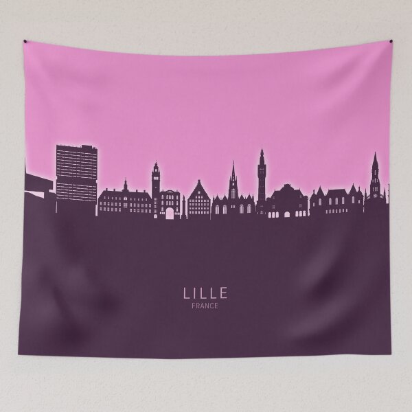 Item preview, Lille France Skyline designed and sold by ArtPrints.