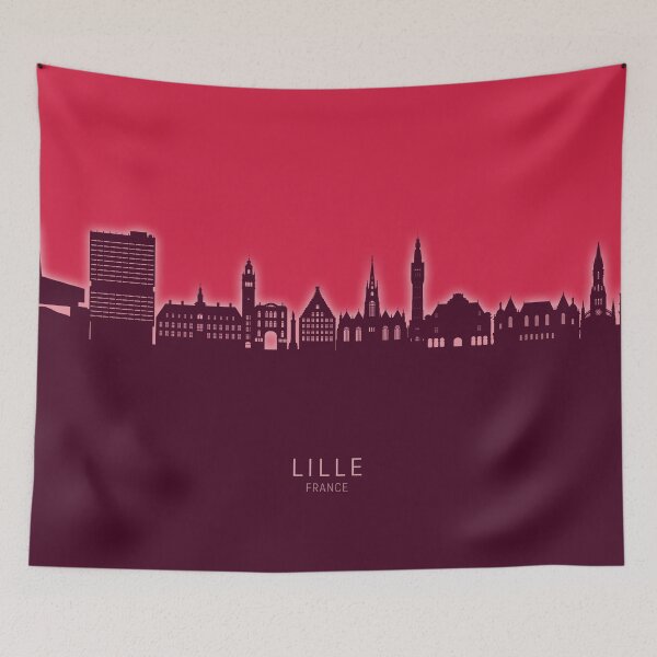 Item preview, Lille France Skyline designed and sold by ArtPrints.