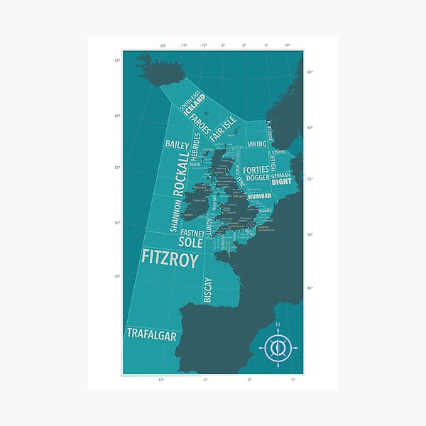 Item preview, Shipping Forecast Map 1 designed and sold by enodeer.