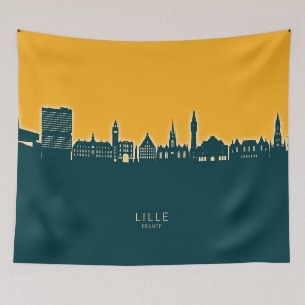 Item preview, Lille France Skyline designed and sold by ArtPrints.