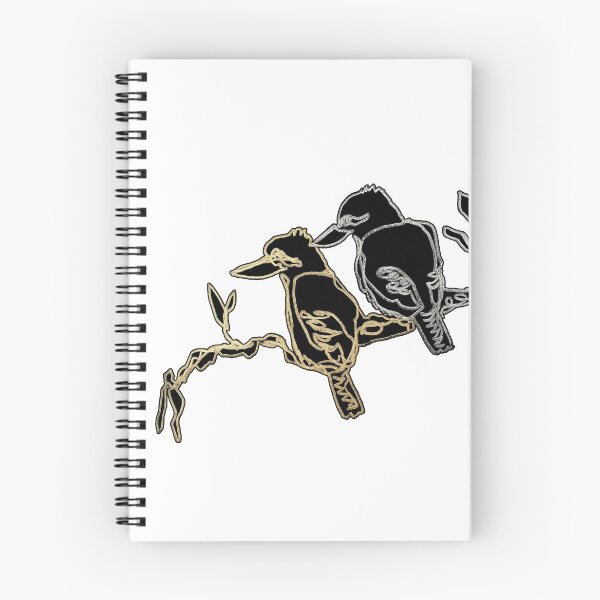 Item preview, Kookaburras ambidextrous line drawing  designed and sold by orangerinka.