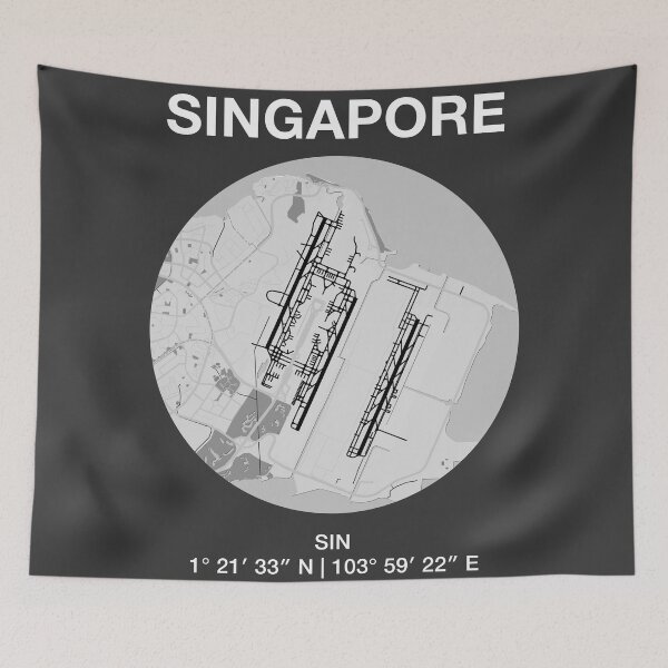 Item preview, Singapore airport map (light) designed and sold by Kilian  Luc.