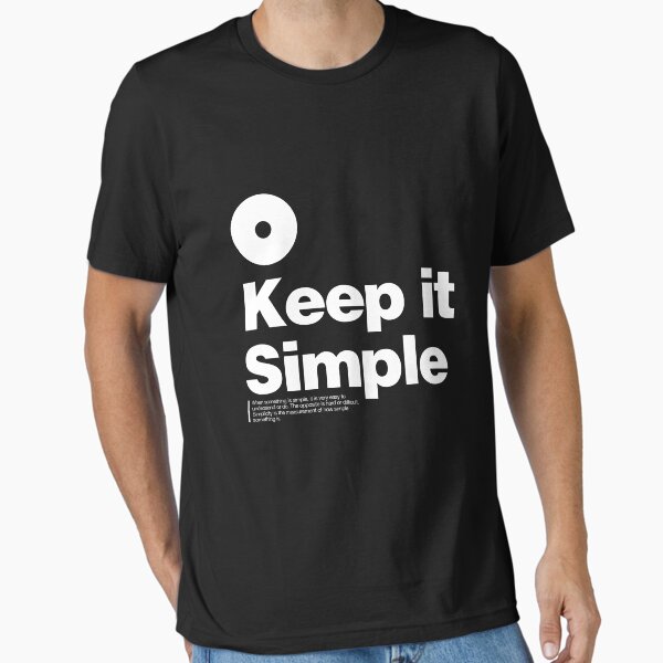 Vista previa del artículo con la obra «Mantenlo simple», diseñado y vendido por sub88.