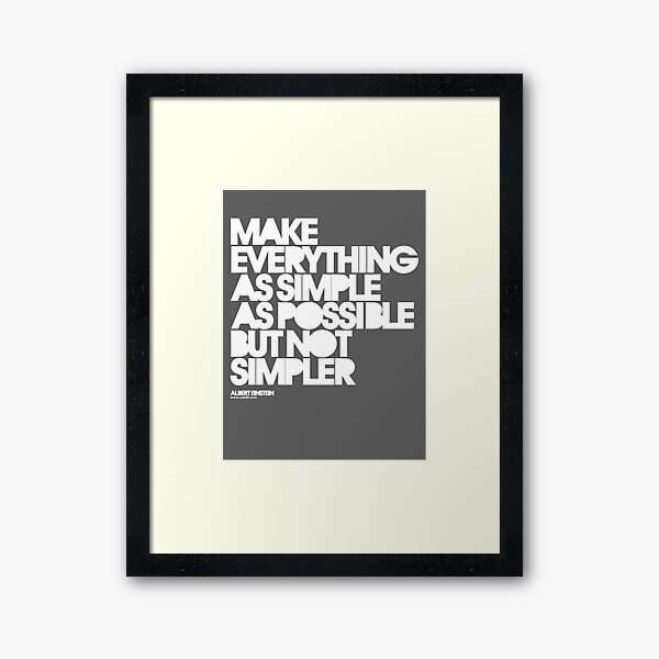 Simple Framed Art Print