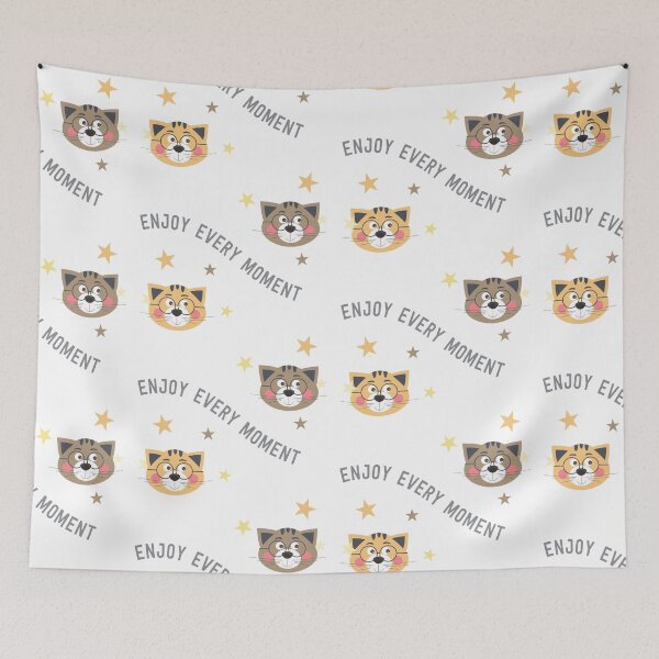 Item preview, Decorative pattern with  text and cats designed and sold by Victoria Riabov.