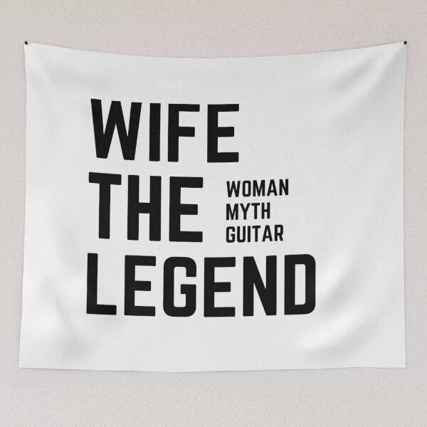 Item preview, WIFE THE WOMAN THE MYTH THE GUITAR LEGEND sarcastic quote GREETING CARD [P-Q 163][845]  designed and sold by HIPNOTIZAR  CRAFTS.