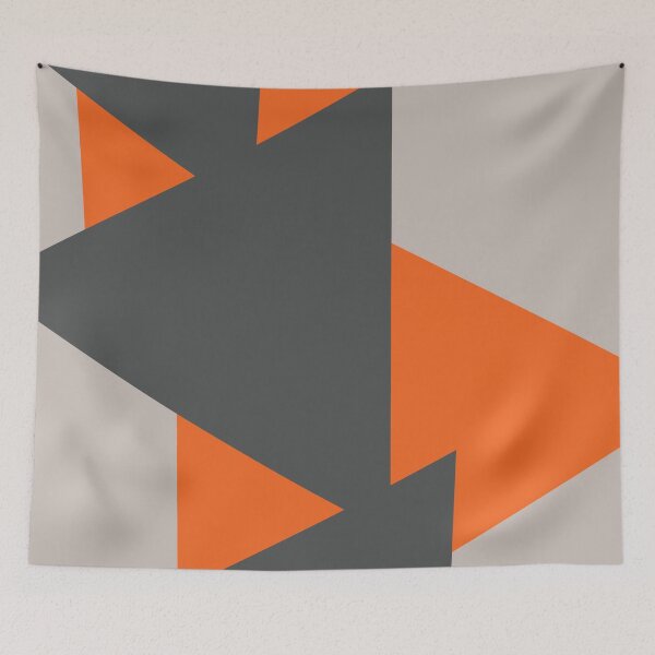 Item preview, Orange and Grey Triangles designed and sold by sylviabosky.