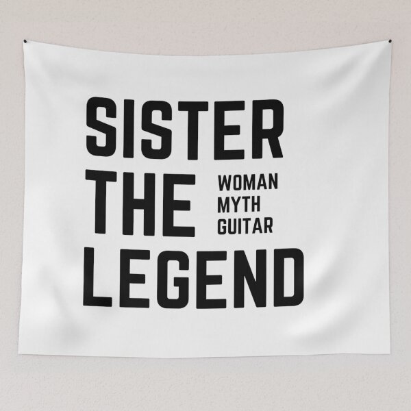 Item preview, SISTER THE WOMAN THE MYTH THE GUITAR LEGEND sarcastic quote GREETING CARD [P-Q 164][847]  designed and sold by HIPNOTIZAR  CRAFTS.