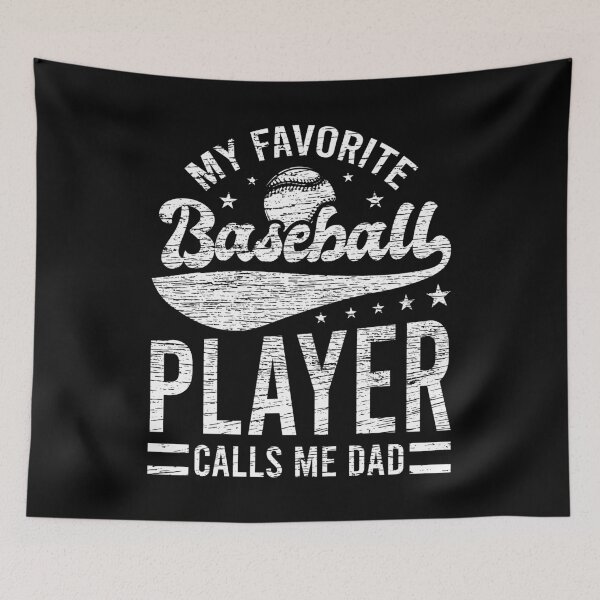 Item preview, My Favorite Baseball Player Calls Me Dad Catcher Baseball Bat Field Pitcher Swing Fielding Home Run Hit Sports designed and sold by shirti.