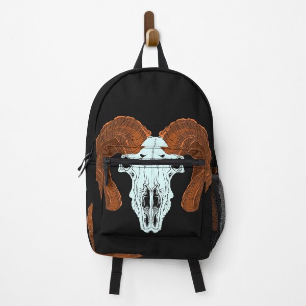 Item preview, skull of a mountain goat 666 designed and sold by JAVALineArt.
