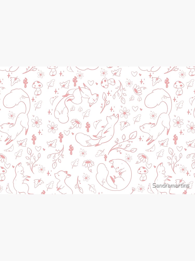 Thumbnail 4 of 4, Zipper Pouch, Pink foxes designed and sold by Sandramartins.