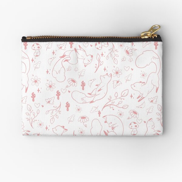 Pink foxes Zipper Pouch