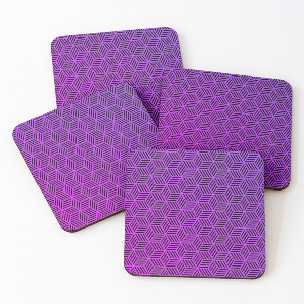 Item preview, Purple Striped Cube Pattern designed and sold by KreaKat.