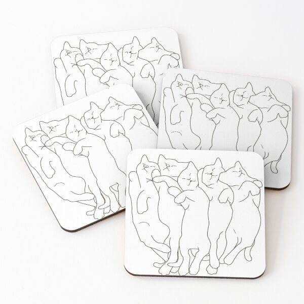Item preview, Kittens napping black and white designed and sold by ViewerEqualsPhoton.