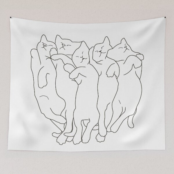 Item preview, Kittens napping black and white designed and sold by ViewerEqualsPhoton.