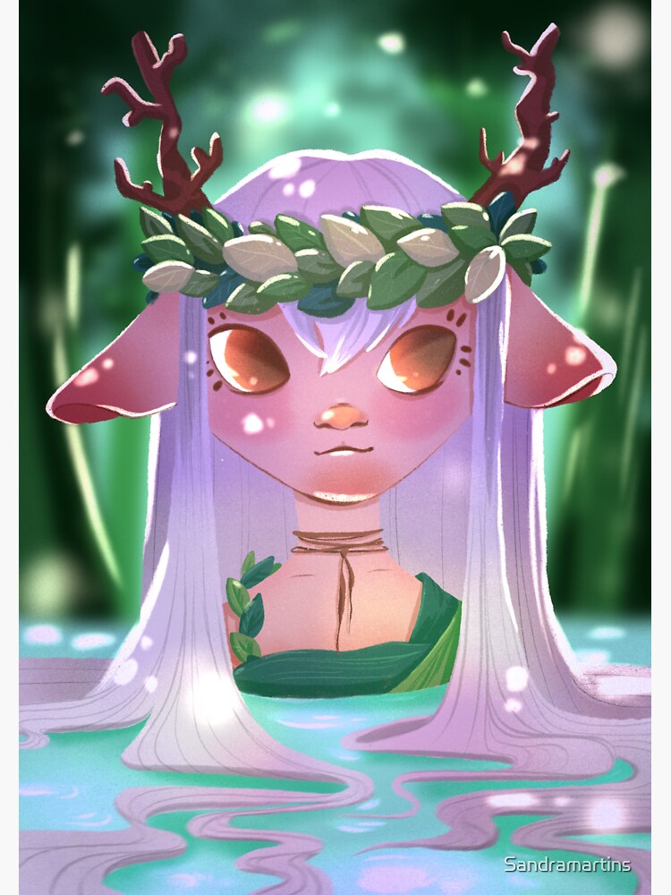 Thumbnail 3 of 3, Sticker, Forest Nymph designed and sold by Sandramartins.