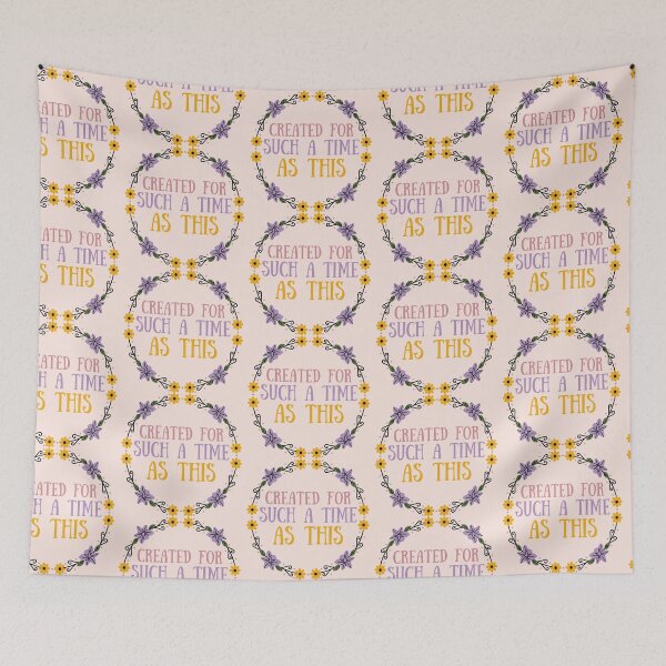 Item preview, Created For Such A Time As This Wreath of Flowers Design designed and sold by SweetAndSpice.