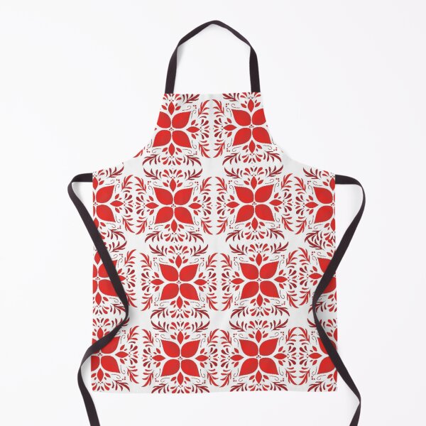 Item preview, Red and white plant pattern designed and sold by 'VARI'.