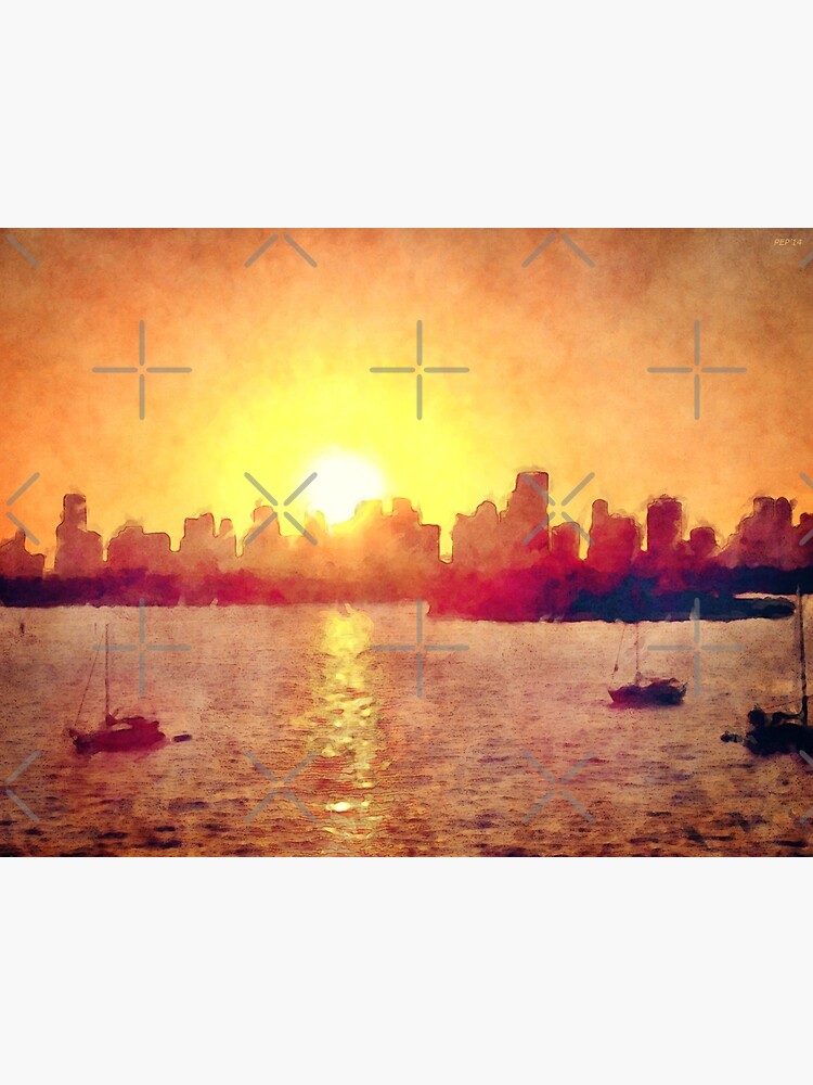 Sunset Over Miami Florida by perkinsdesigns