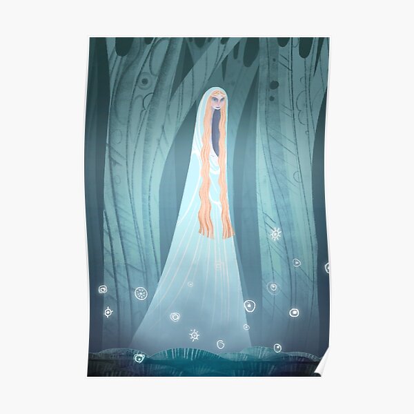 Dama del Bosque Dorado Póster