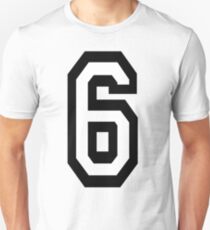 6, TEAM, SPORTS, NUMBER 6, SIX, SIXTH, Competition Slim Fit T-Shirt