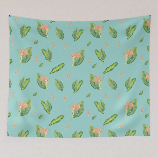Item preview, Tropicalia Watercolor Teal designed and sold by ILLUSTAY.
