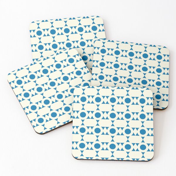 Item preview, Beige and blue tribal inspired design - seamless repetitive pattern designed and sold by DrawingBoard.