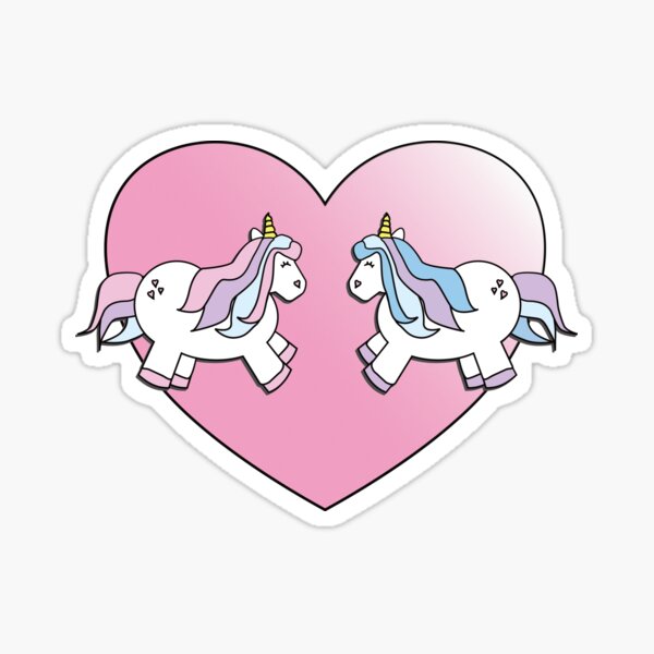 Unicorns in Love Sticker