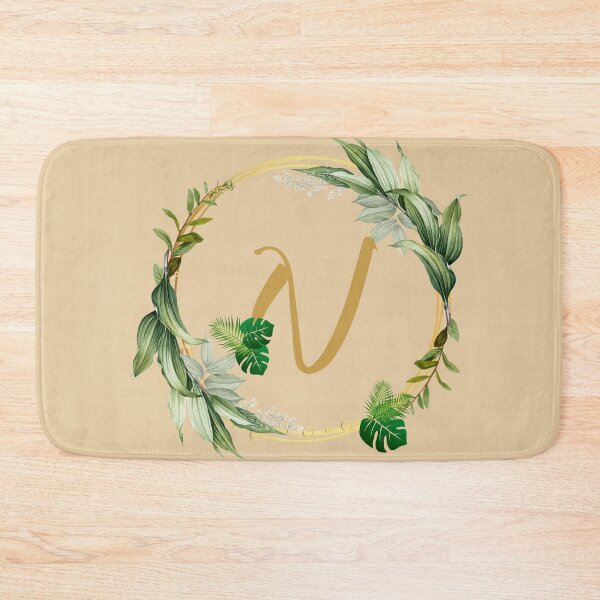 Item preview,  Green Initial N Wreath Monogram  designed and sold by DiensDesign.