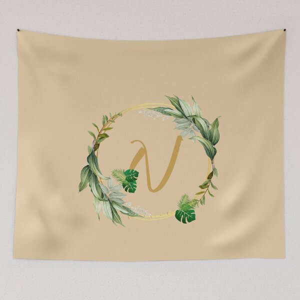 Item preview,  Green Initial N Wreath Monogram  designed and sold by DiensDesign.