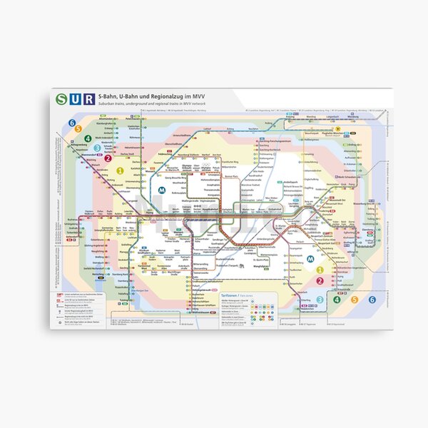 Subway of Munich Metal Print