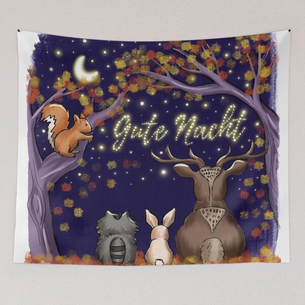 Item preview, Good night forest animals! designed and sold by Janina-Kaufmann.