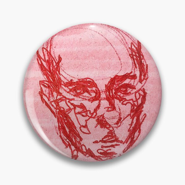 Item preview, red face sketch portrait designed and sold by Auri_.