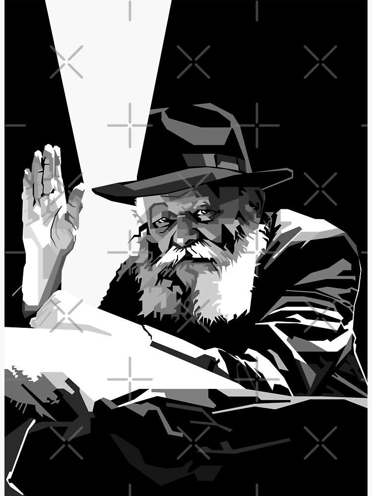 Thumbnail 3 of 3, Sticker, Menachem Mendel Schneerson designed and sold by Javakun.