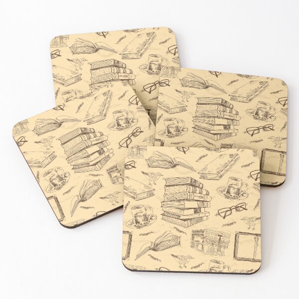 Item preview, Vintage Dark Academia Book Pattern designed and sold by Asher-and-Asher.