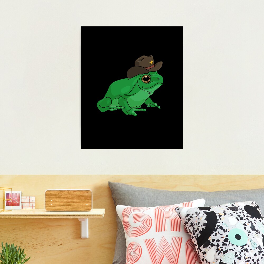 Frog With A White Straw Hat Funny Cowboy Frog  Tapestry for Sale by  Outlander-tees