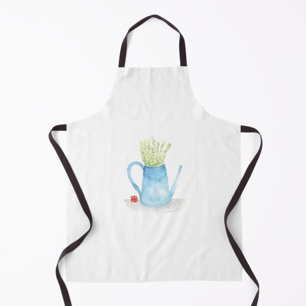 Item preview, a vase painted in watercolors and grass leaves designed and sold by BiniDream.
