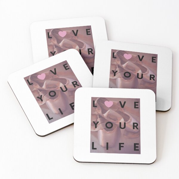 Item preview, Love Your Life Quotes with Ballet Toe Shoes(Pointe Shoes) Image designed and sold by moongmakes.