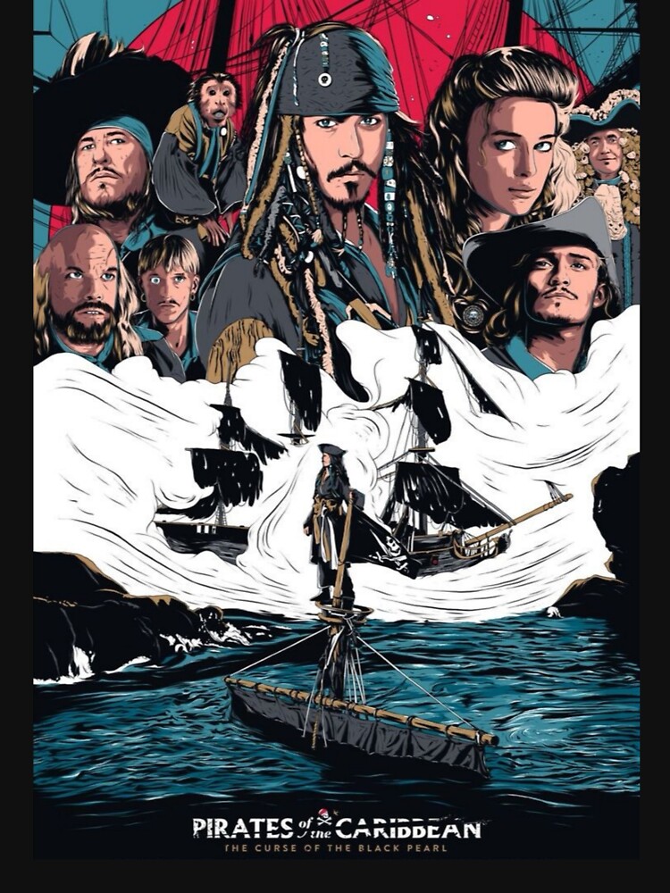 Pirates of the Caribbean The Curse of the Black Pearl  Essential T-Shirt  for Sale by Zig-toZag