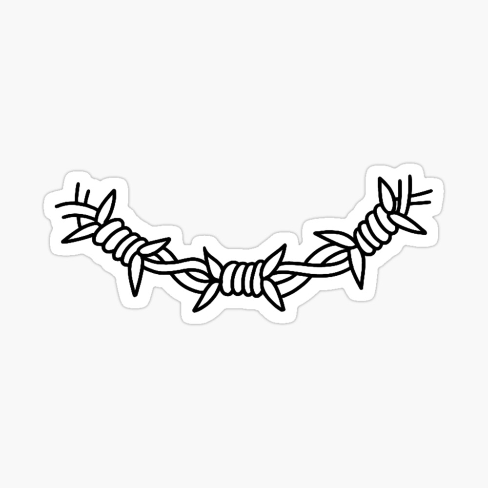 Barbed wire tattoo flash