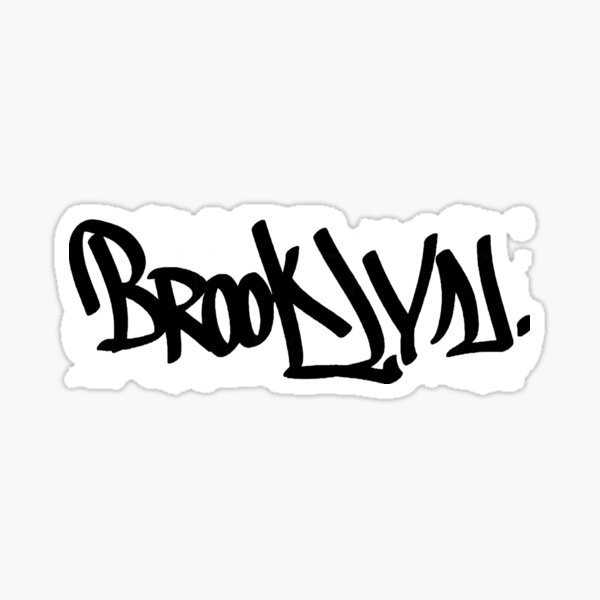"Brooklyn Tag" Sticker for Sale by BRANDSONS Redbubble