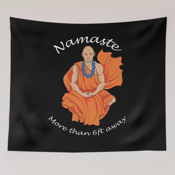 Item preview, Socially Distanced Monk Namaste designed and sold by MrE-Tees.